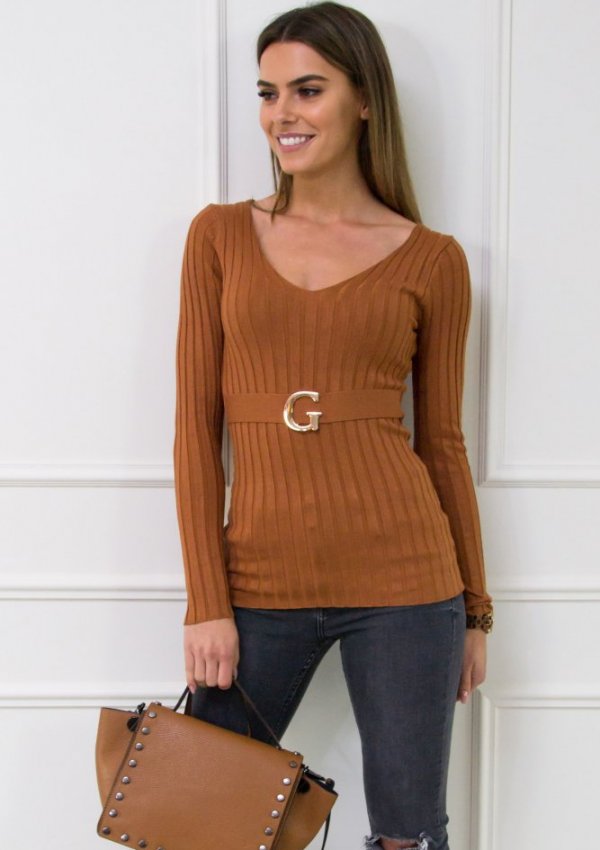 Sweterek Gina brown